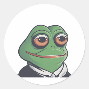 Frog: Kvismisk amfibisk konst Runt Klistermärke