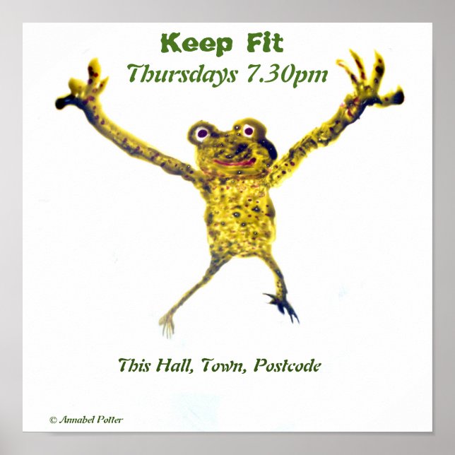 Frog Leaping, Dancing Art Poster (Framsidan)