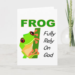 FROG, lita helt på Gud Kort