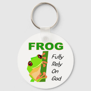FROG, lita helt på Gud Nyckelring