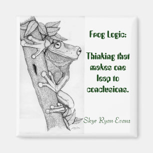 "FROG LOGIC"-Roligten Frog Magnet