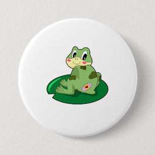 Frog Löv Heart Plaster Knapp