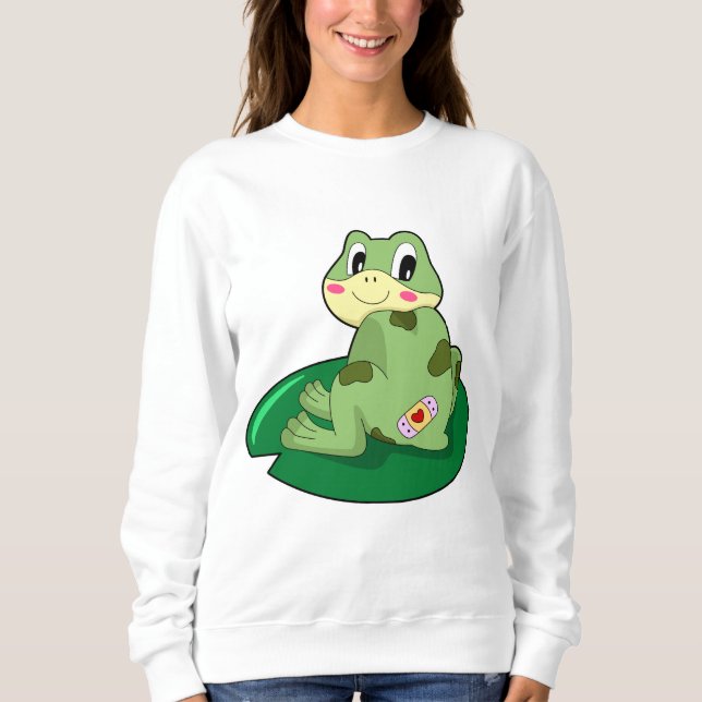 Frog Löv Heart Plaster T Shirt (Framsida)
