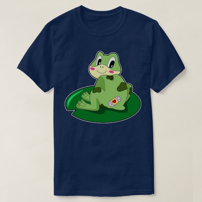 Frog Löv Heart Plaster T Shirt (Design framsida)