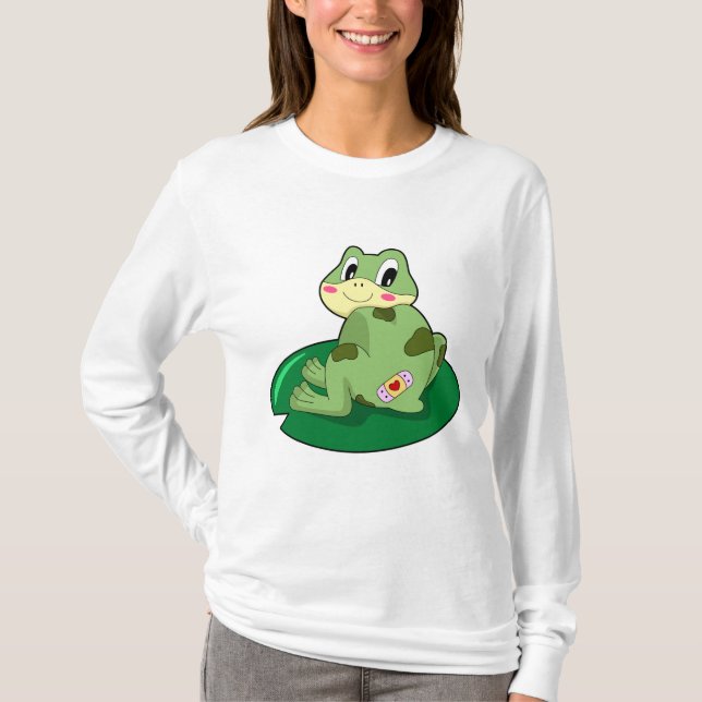 Frog Löv Heart Plaster T Shirt (Framsida)