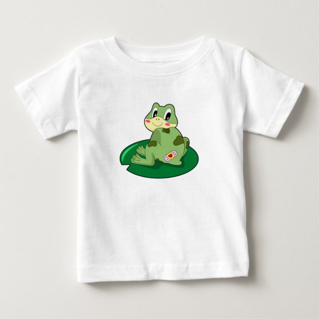 Frog Löv Heart Plaster T Shirt (Framsida)