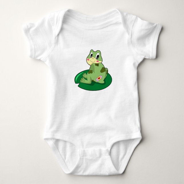Frog Löv Heart Plaster T Shirt (Framsida)