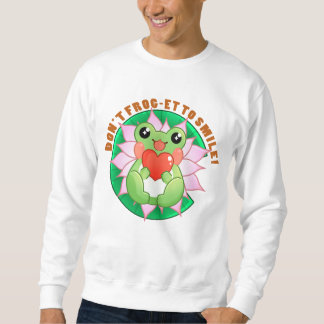 Frog Love – Cute Motivational Art Lång Ärmad Tröja