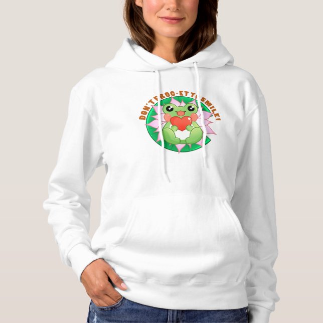 Frog Love – Cute Motivational Art T Shirt (Framsida)
