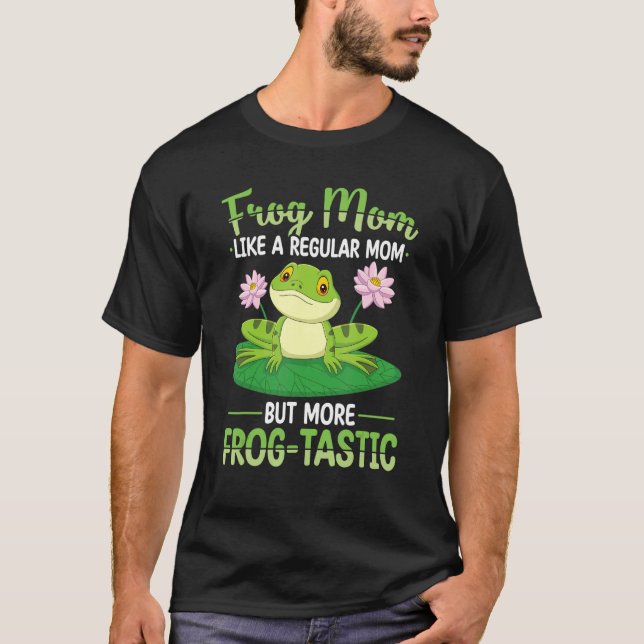 Frog Mamma Hunting Design Toad Gigger Frog Catcher T Shirt (Framsida)