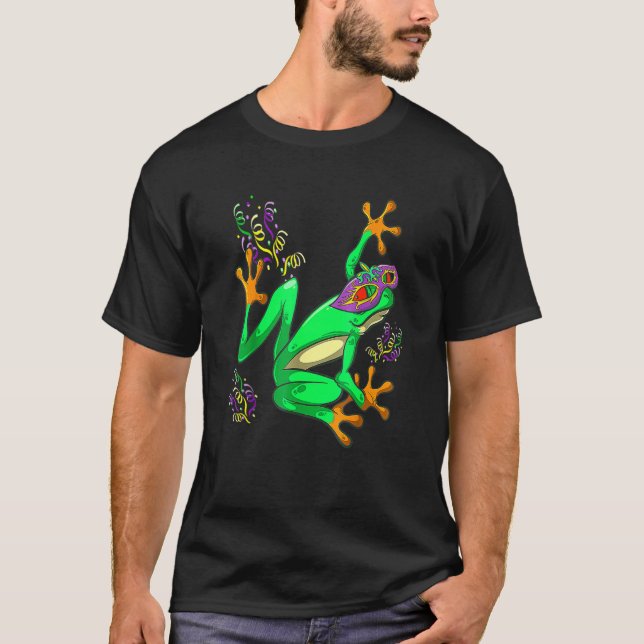 Frog Mardi Gras Gifts for Kids & Adults T Shirt (Framsida)