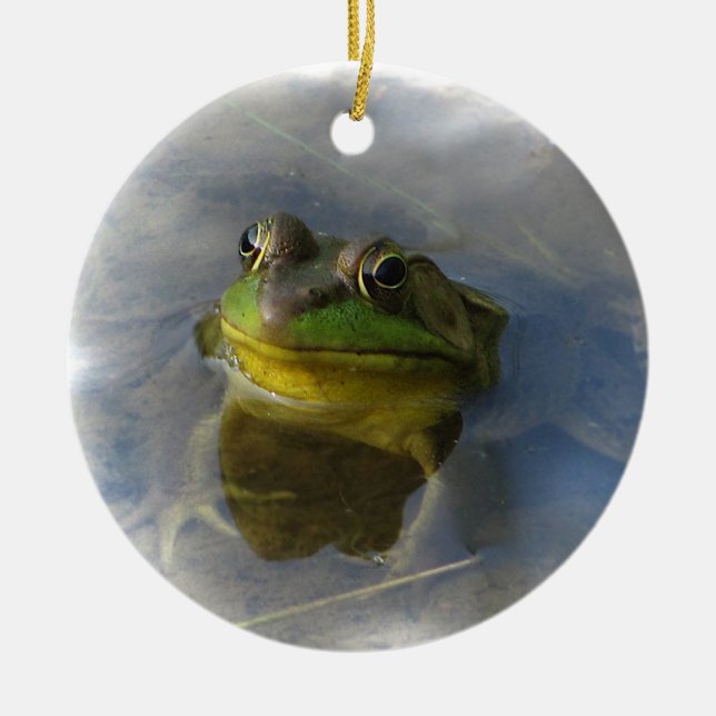 Frog med attityder julgransprydnad keramik (Framsidan)