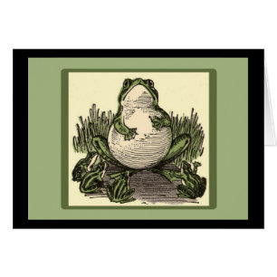Frog med Baby Frogs Hälsningskort