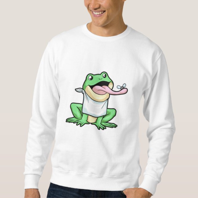 Frog med Beetle Lång Ärmad Tröja (Framsida)