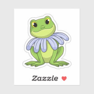 Frog med Daisy Klistermärken