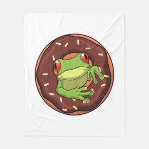 Frog med Donut Fleecefilt