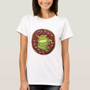 Frog med Donut T Shirt
