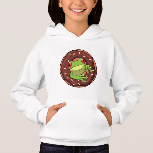 Frog med Donut T Shirt (Framsida)