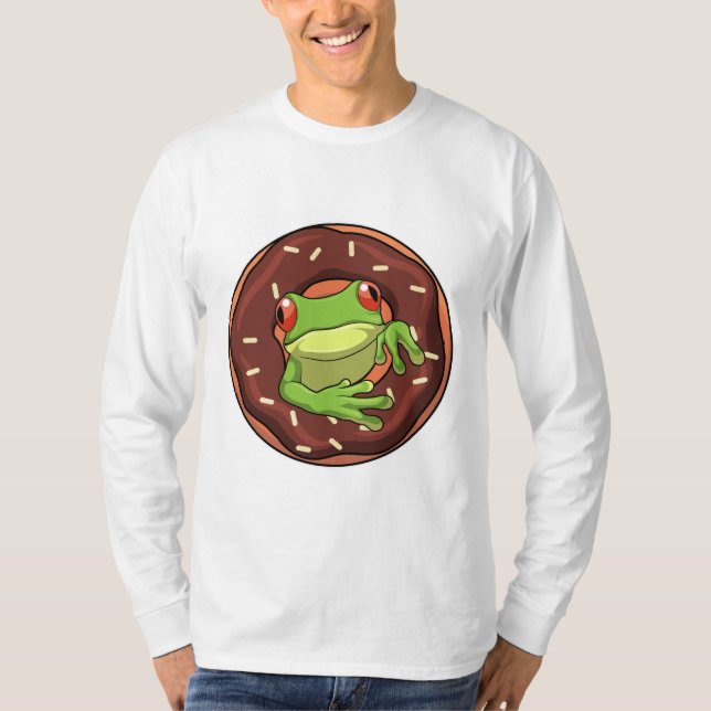 Frog med Donut T Shirt (Framsida)
