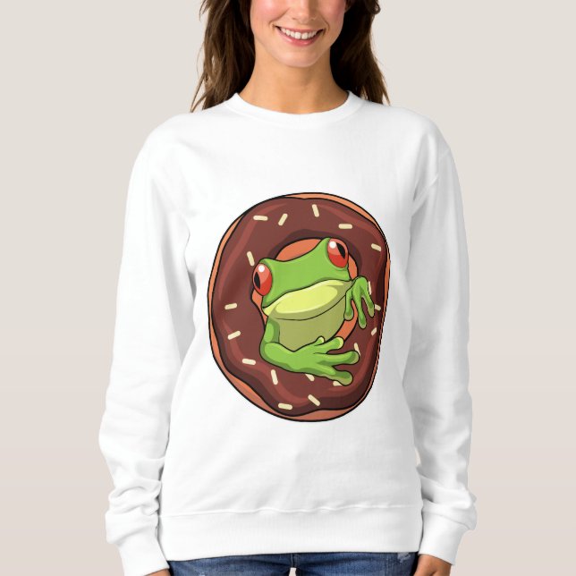 Frog med Donut T Shirt (Framsida)