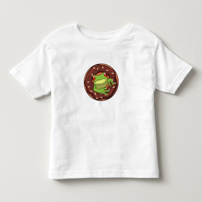 Frog med Donut T Shirt (Framsida)