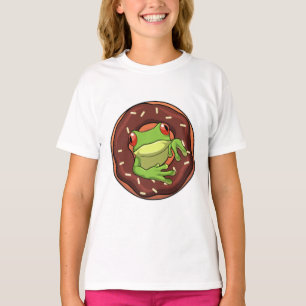 Frog med Donut T Shirt