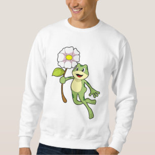 Frog med Flower.PNG Lång Ärmad Tröja