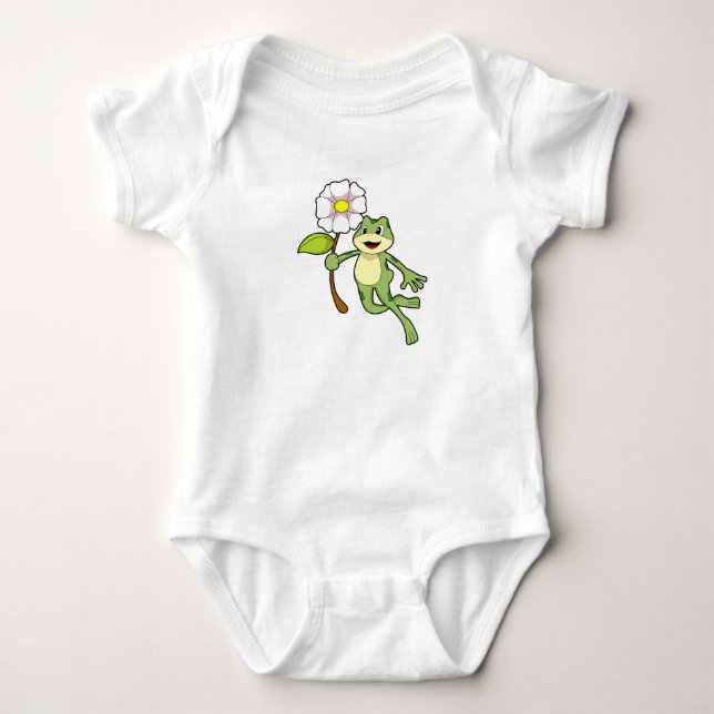 Frog med Flower.PNG T Shirt (Framsida)