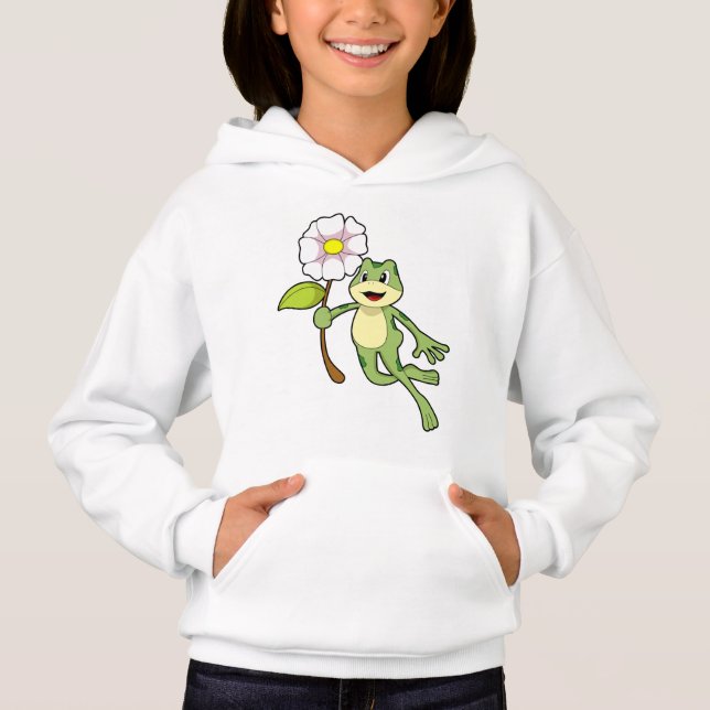 Frog med Flower.PNG T Shirt (Framsida)