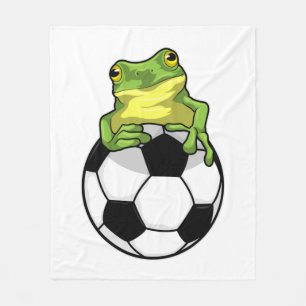 Frog med fotboll fleecefilt