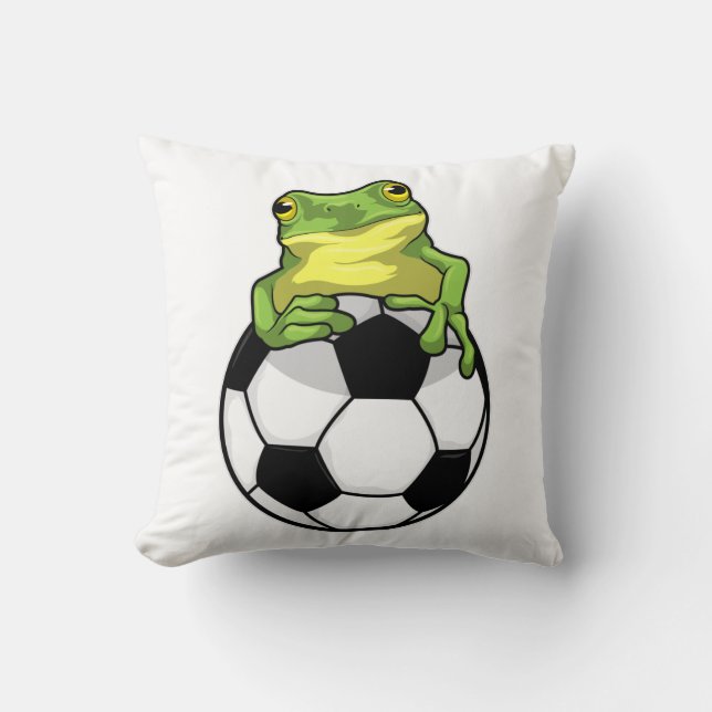 Frog med fotboll kudde (Framsida)