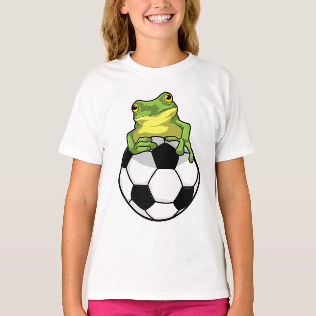 Frog med fotboll t shirt (Framsida)