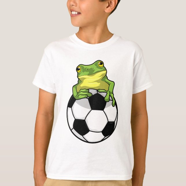 Frog med fotboll t shirt (Framsida)