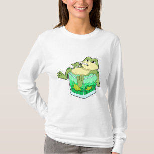 Frog med glas av saft t shirt