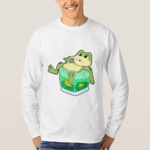 Frog med glas av saft t shirt
