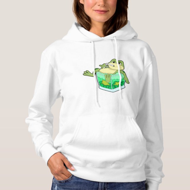 Frog med glas av saft t shirt (Framsida)
