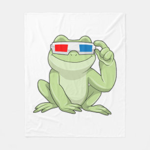 Frog med glasögon fleecefilt