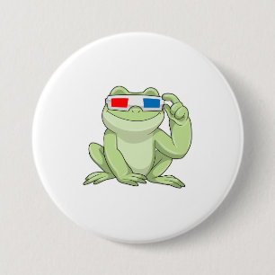 Frog med glasögon knapp
