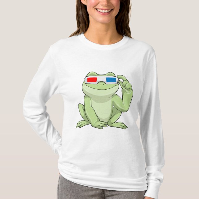 Frog med glasögon t shirt (Framsida)