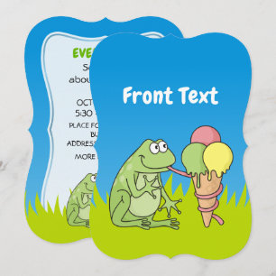 Frog med Glass Inbjudningar