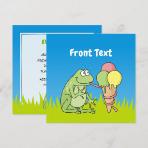 Frog med Glass Inbjudningar