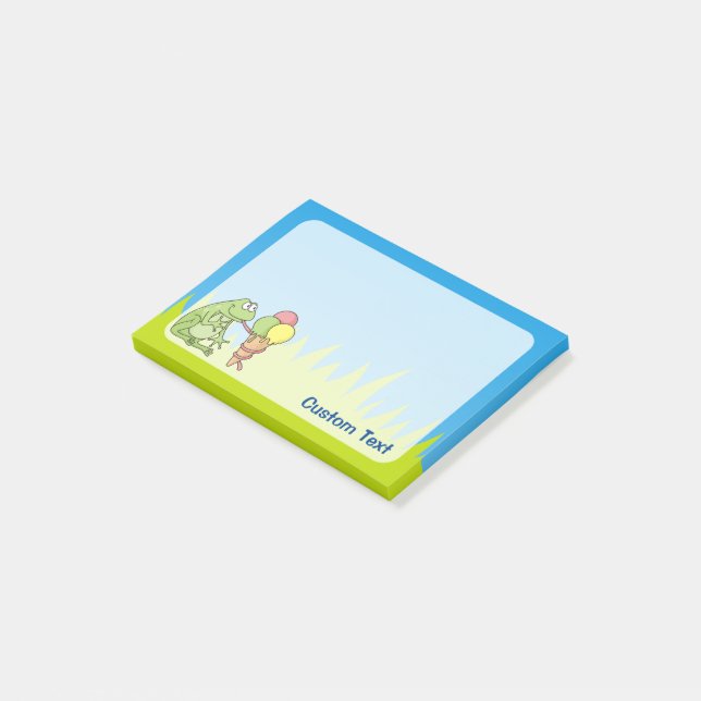 Frog med Glass Post-it Block (Vinklad)