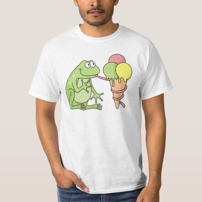 Frog med Glass T-shirt (Framsida)