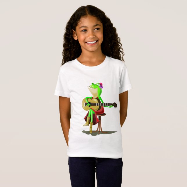 Frog med Guitar T-Shirt (Hel framsida)