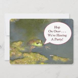 FROG MED HUVUD UPP FRÅN VATTEN INBJUDNINGAR