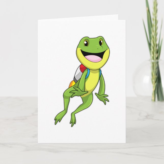 Frog med Jetpack Kort (Framsida)
