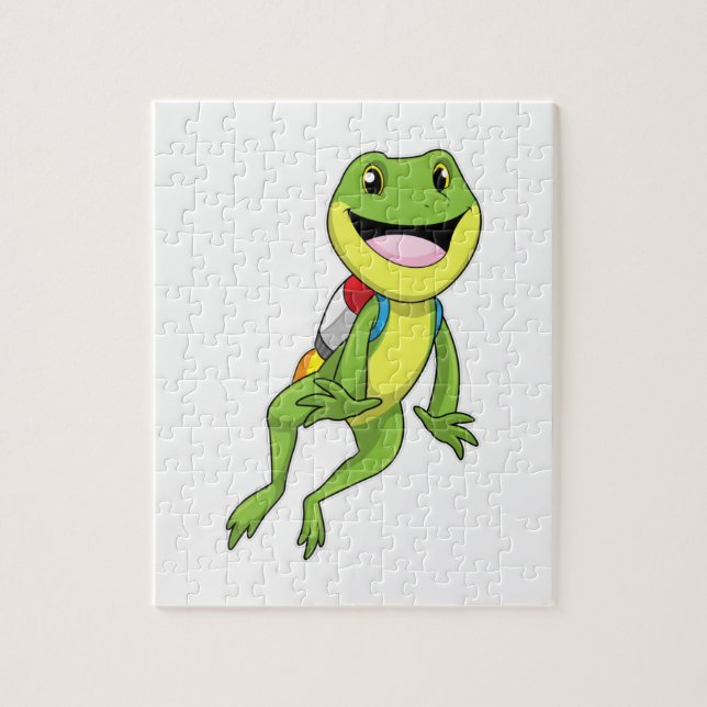 Frog med Jetpack Pussel (Vertikal)