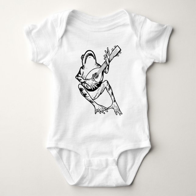 Frog med Mandolin T-shirt (Framsida)