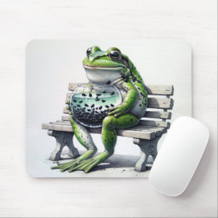 Frog med polywogs i fiskskålen musmatta