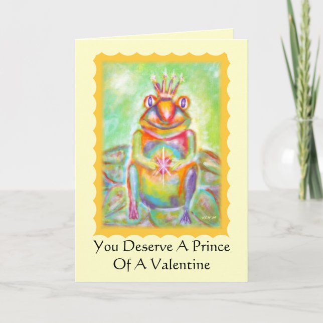 Frog med Prince Potential Valentine Day Card Helgkort (Framsida)